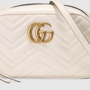 Gucci White Leather Crossbody Bag